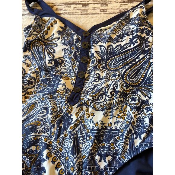 Anne Cole Collection Paisley Swimsuit One Piece Medium - Picture 5 of 6
